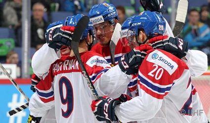 Сборная Чехии по хоккею одержала победу над Словакией в матче МЧМ (видео)