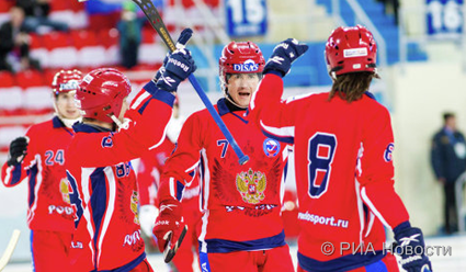 Сборная России сыграет с Казахстаном в первом матче ЧМ-2016 по хоккею с мячом