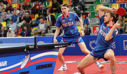 Мужская сборная России по настольному теннису победила команду Румынии в матче ЧМ
