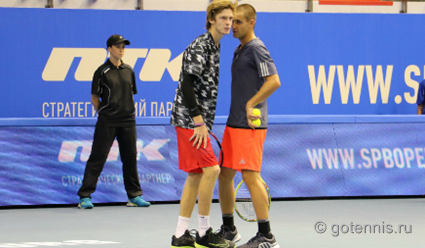 Андрей Рублев и Михаил Южный не смогли пробиться в финал парного турнира в Санкт-Петербурге