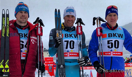 Лыжники Сергей Устюгов и Александр Большунов завоевали медали на этапе Кубка мира в Давосе