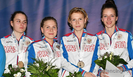 Российские саблистки выиграли молодёжный чемпионат Европы по фехтованию