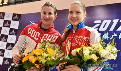 Рапиристки Инна Дериглазова и Светлана Трипапина завоевали медали этапа Гран-при в Шанхае