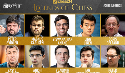 Шахматы. Онлайн-тур Магнуса Карлсена. Legends of Chess. Тур 1 (прямая видеотрансляция)