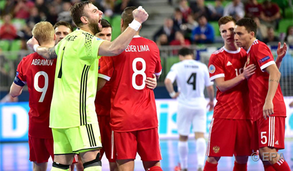 Сборная России сыграет с командой Грузии в четвертьфинале чемпионата Европы по мини-футболу
