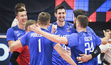 Сборная России одержала вторую победу на мужском чемпионате Европы по волейболу